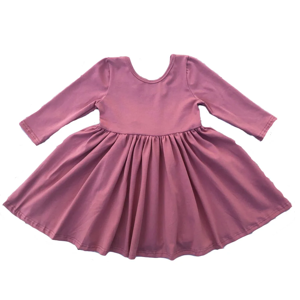 Long Sleeve Boutique Spring Girl Dresses Print Cotton Long Sleeve Kids Casual Twirling Dress - Image 6