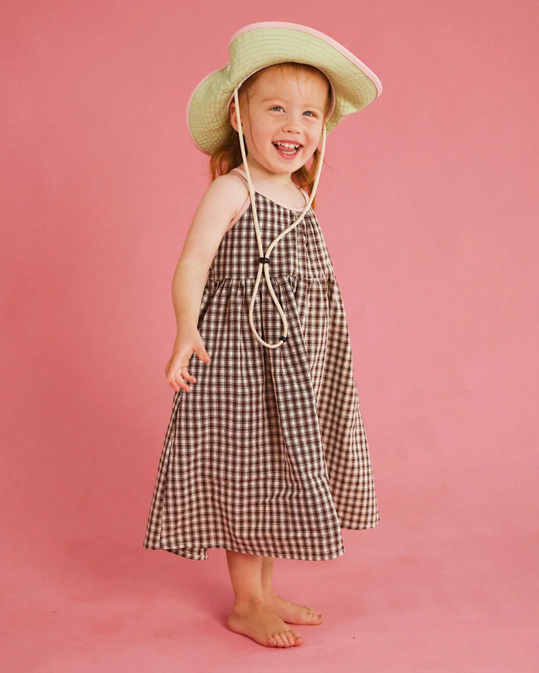 100% Cotton Soft Checker Dress Spring and Autumn Baby Girl Color Block Sleeveless Dress Baby Clothing - Image 3