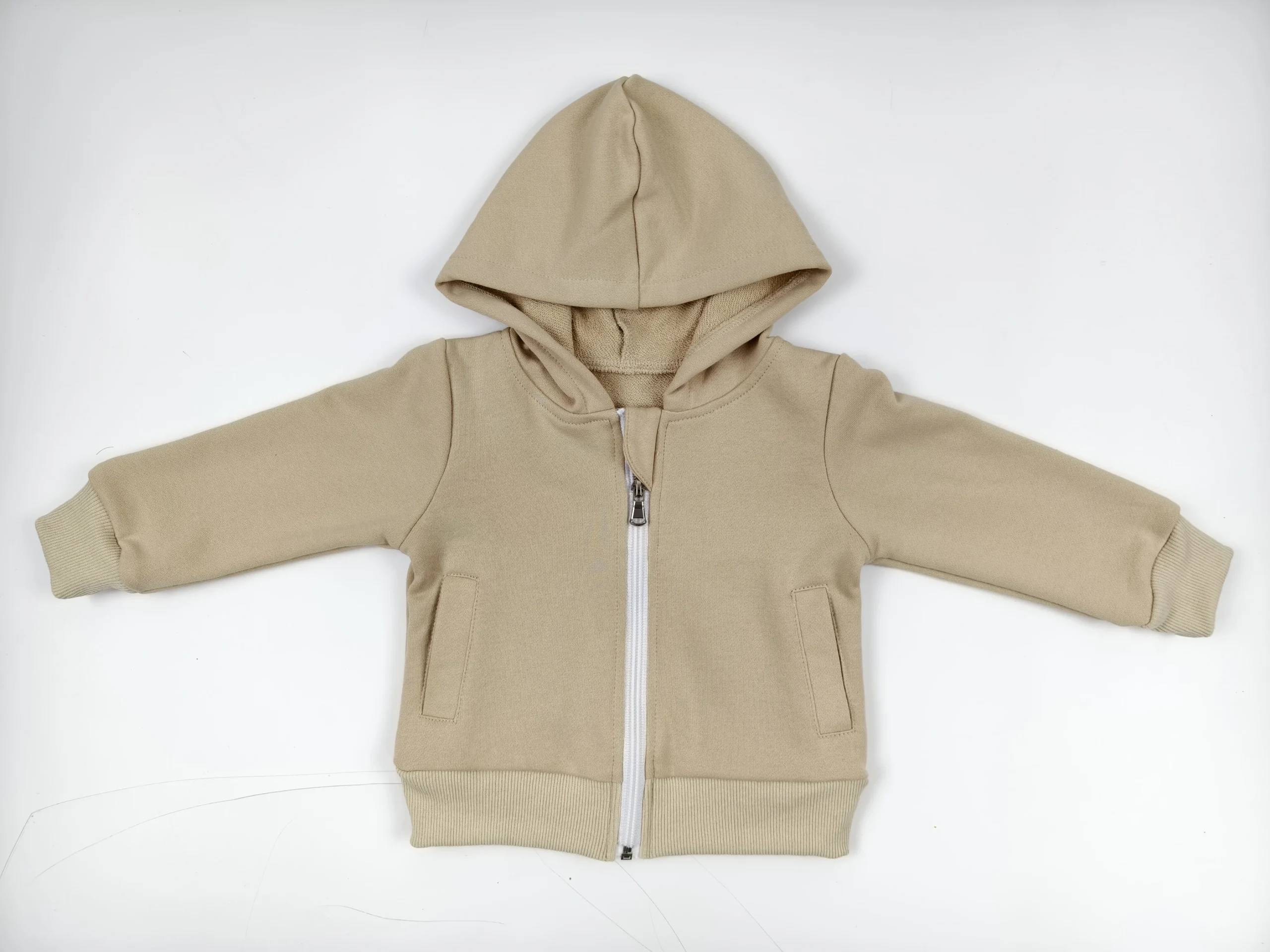 Wholesale Custom Color French Terry Long Sleeve Boy's Jacket Autumn Outwear with Zipper Baby Clothes Coat - Image 5