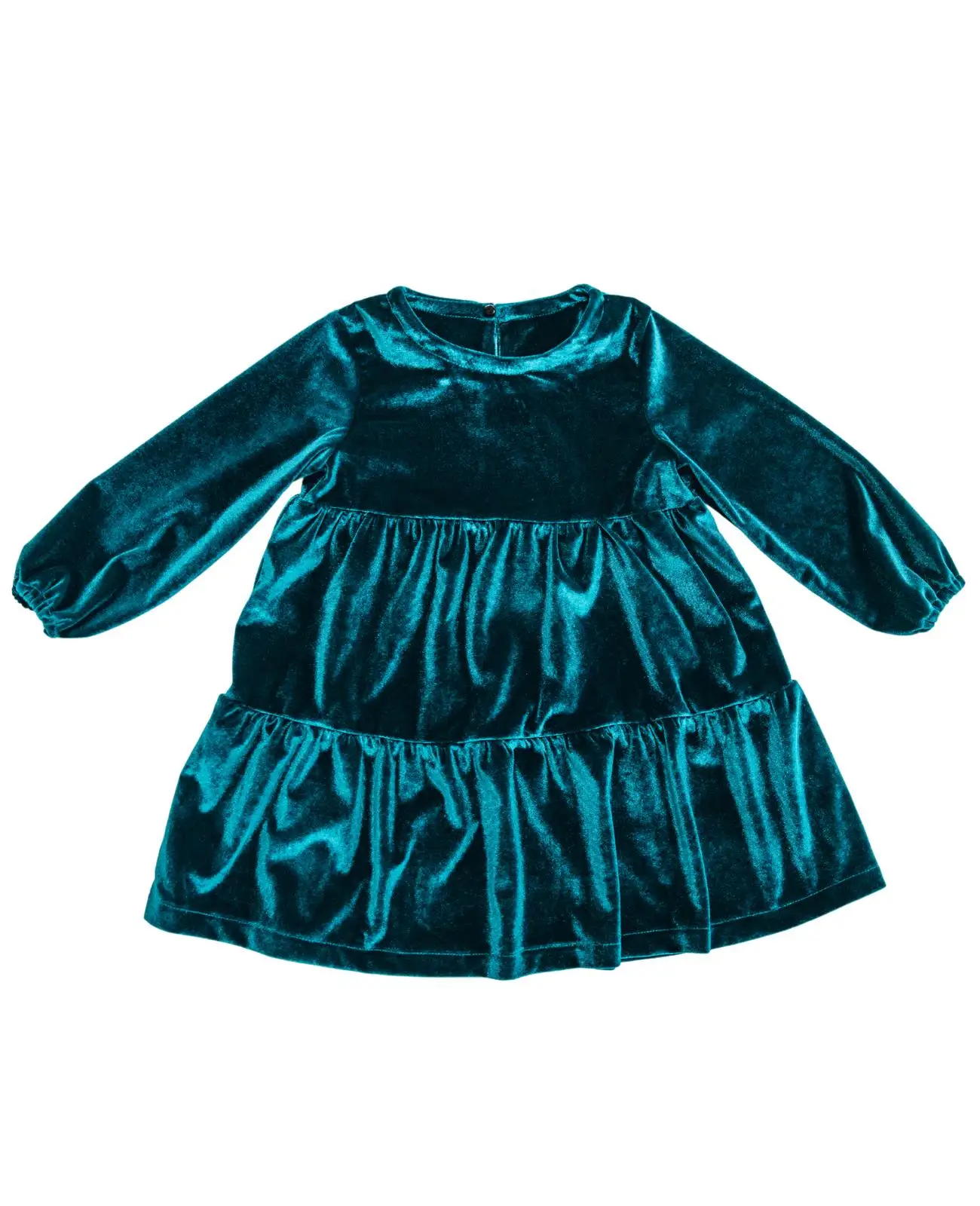 Classic Retro Mommy and Me Girls Long Sleeve Velvet Princess Dress with Elastic Cuffs Dress - Image 5