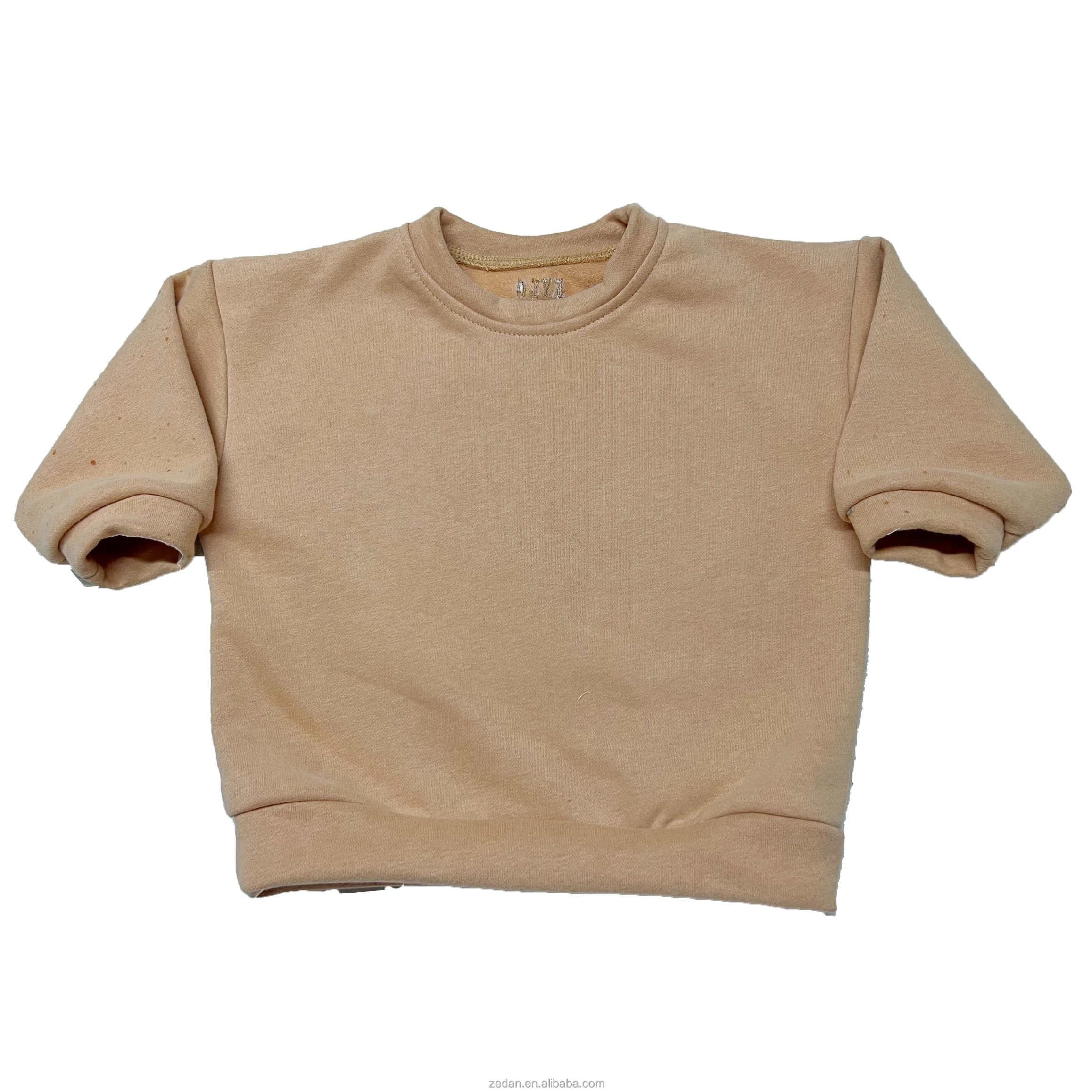 Classic Design French Terry Custom Color Long Sleeve Baby Sweatershirts with Stripe for Autumn - Image 5