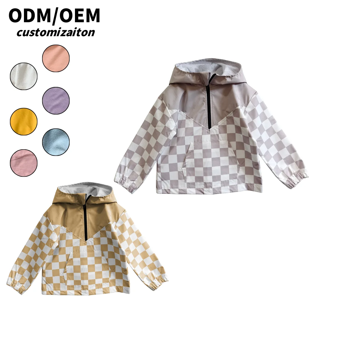 All-Polyester Windproof Stain-Resistant Coat for Kids Spring & Autumn Dynamic Design Long-Sleeved Lightweight Jacket for Babies