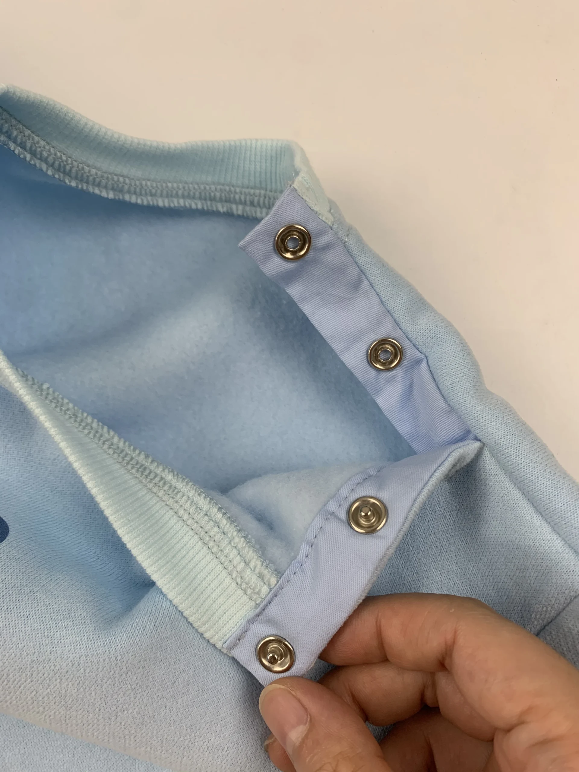 Brand New Expo Velvet Custom Candy Color and Pattern Long Sleeve Snap Button Baby Rompers for Winter - Image 6