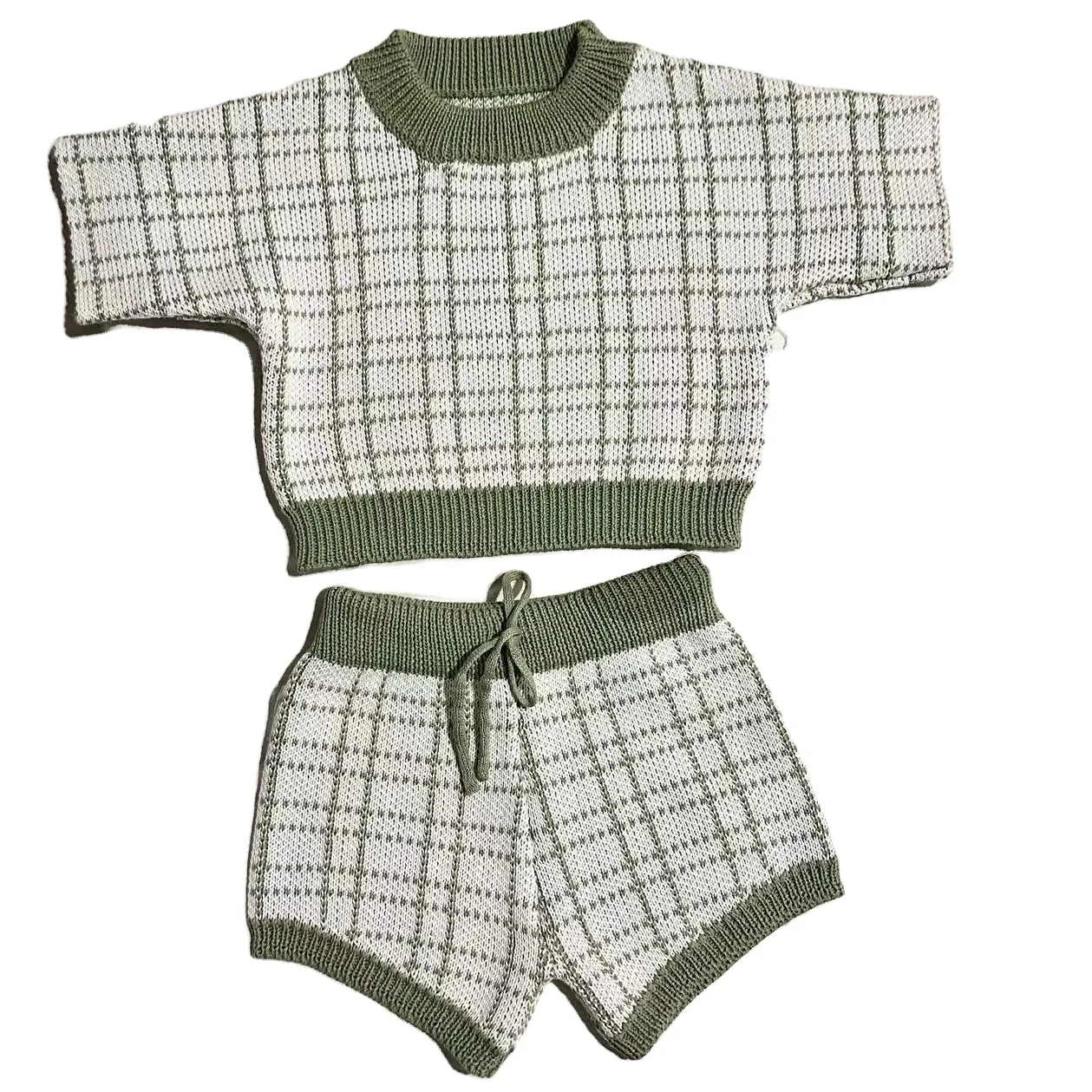 Custom Autumn Soft Baby Knitted Sweater Set Toddler Long Sleeve Casual Wear Toddler Clothes Set - Image 5