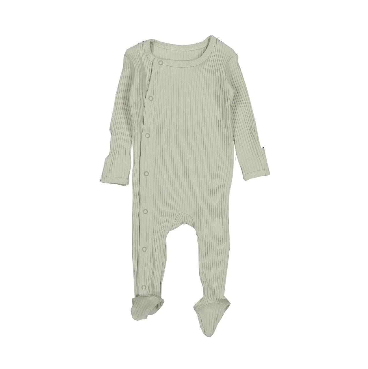 High Quality Autumn Newborn Striped Ribbed Print Romper Unisex Kids Baby Solid Long Sleeve Footed Sleeper Jumpsuit - Image 6