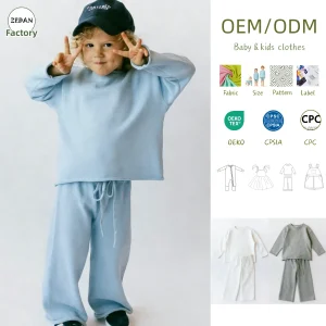 Comfortable Kids Clothes Set Sweater Cotton Suit Pullover Set Comfortable Spring Long Sleeve T-Shirt Pants Baby Set for 0-8T