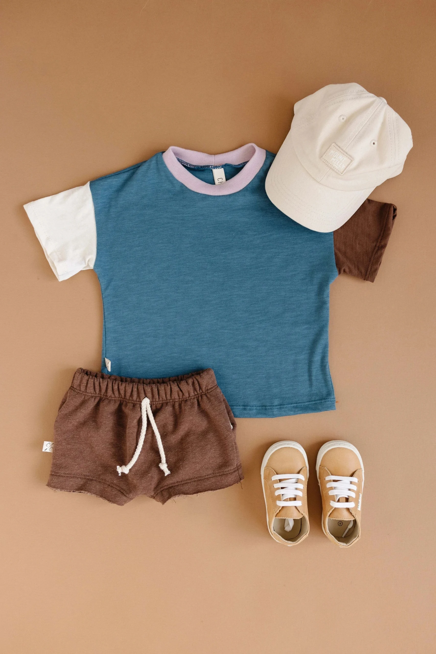 Custom Block Color Summer Baby Unisex Crew Neck Knitted Cotton Shirt Casual Toddler Short Tee - Image 4