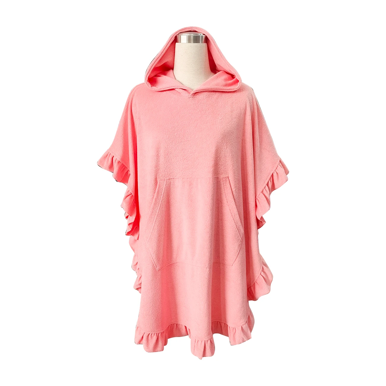 pink Water Absorption Sun protection Sun Shading Hat Beach Towel Cloth Lace Cape Cape Beach Bathrobe - Image 2
