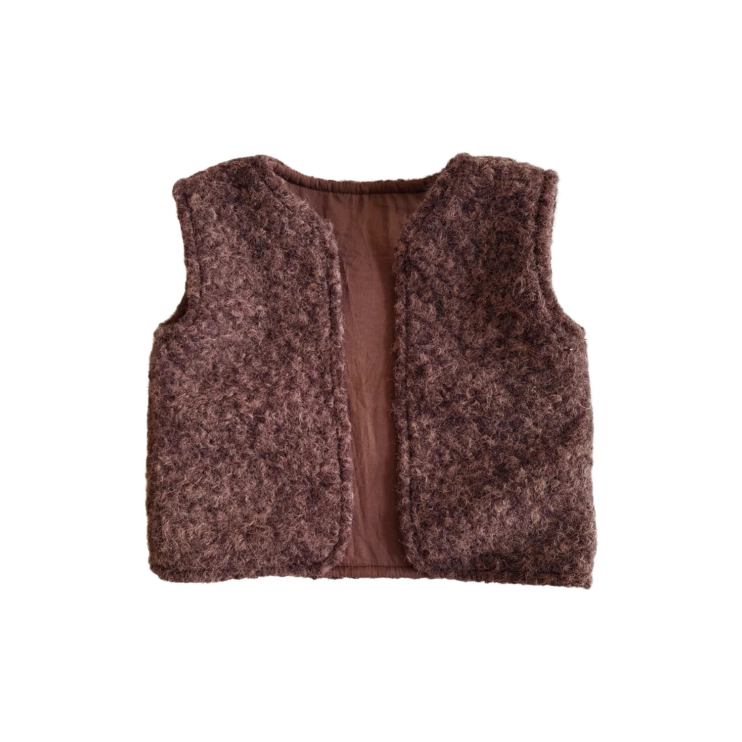 Children's Winter Vest Casual Jacket Girl Cashmere Fabric and Woven Lining Fabric Jacket Quilted Warm Coat Girl's Top Baby Vest - Image 2