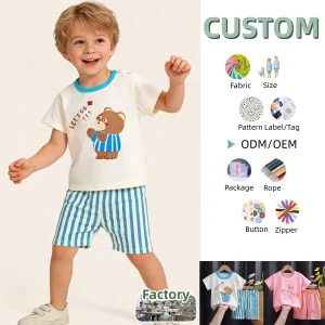 Baby Summer Set Children's Short-sleeved Suit Set Children's Two-piece Set Kids Clothes Set Pure Cotton Girls' Two-piece Set