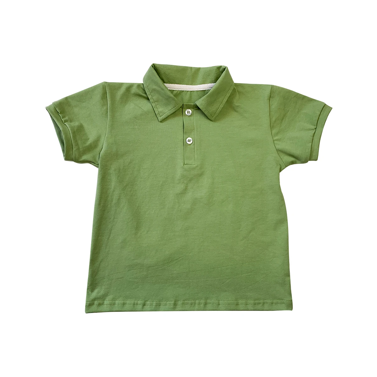 High Quality Custom Baby Knit Cotton Short Sleeve Toddler Print T-Shirt O-Neck Plain Color Cotton Polo Shirt
