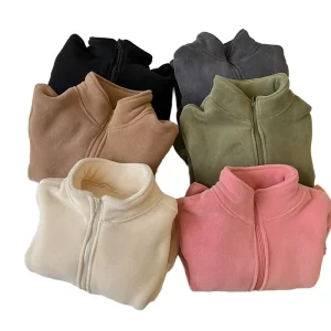 RTS Kids Winter Coat Polar Fleece Warm High Collar Zipper Jacket