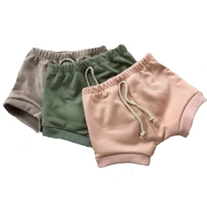 Hot Sale Baby Boys French Terry Shorts Summer Casual Solid Color Baby Hot Shorts with Pocket