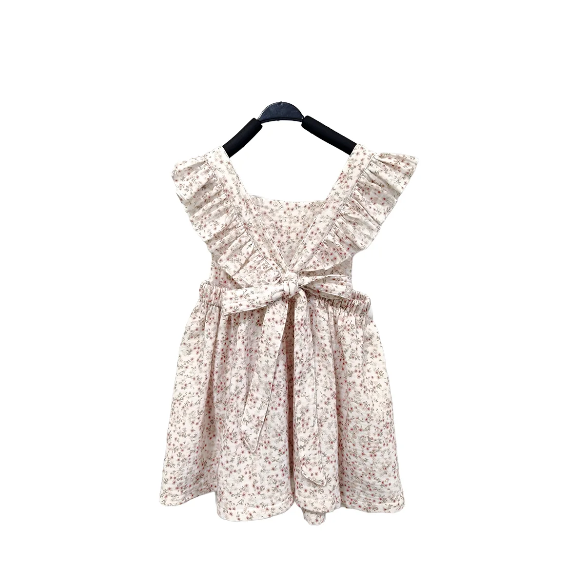 High Quality Muslin/crepe Cotton Girl Dresses for Summer Digital Printing Ruffle Sleeve Knee-Length Styles - Image 2