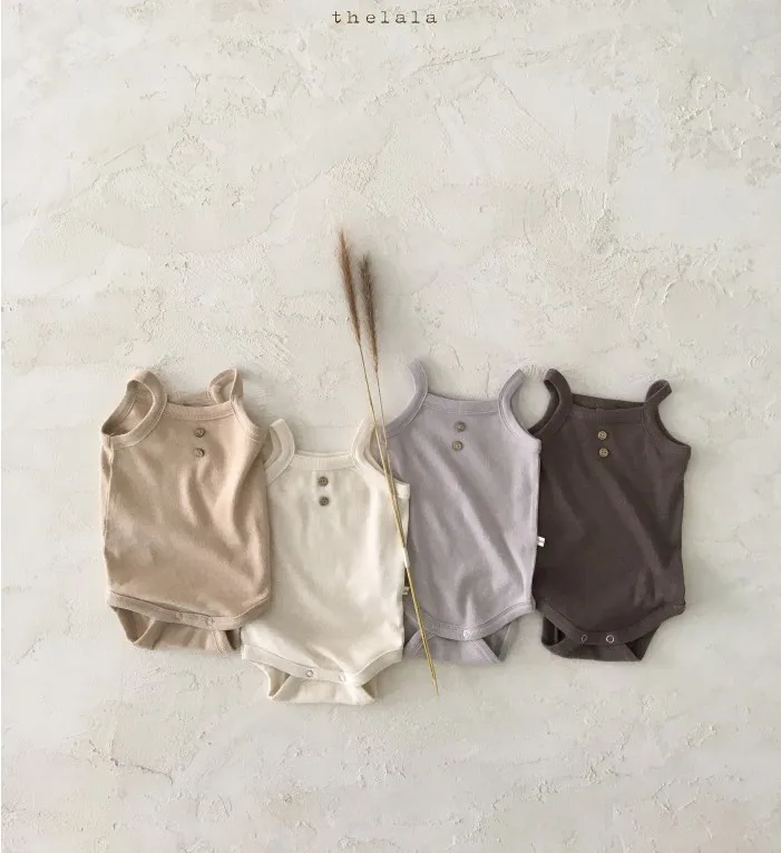 Summer Baby Girl Bodysuit Infant Floral Print Sleeveless Sling Romper - Image 3