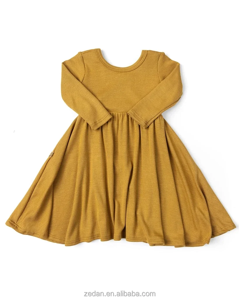 Custom Dress for Kids 2-10 Years Solid Spring Rotating Skirt Dress Kids Girl Breathable Dress - Image 4