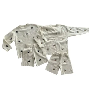 Custom Baby Toddler Soft Knit Pullover Sweatshirt and Bloomer Yin Yang Embroidery Set