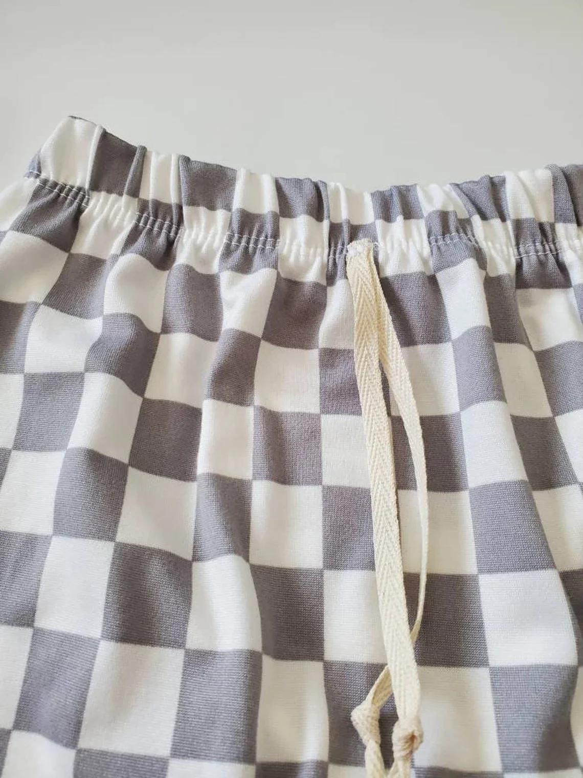 Custom Baby Boy Checkerboard Shorts Knitted Cotton Digital Printing Pattern Toddler Kids Casual Shorts - Image 5