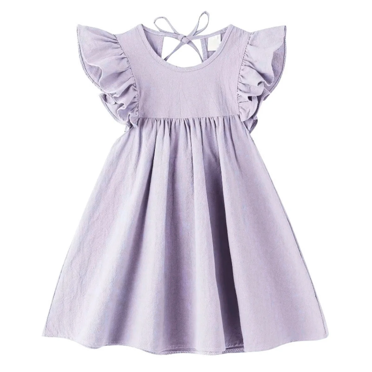 Trendy and Fashionable Short-Style Cotton Dress for Kids Vibrant Lively Design with Adjustable Straps for Girls - Image 6