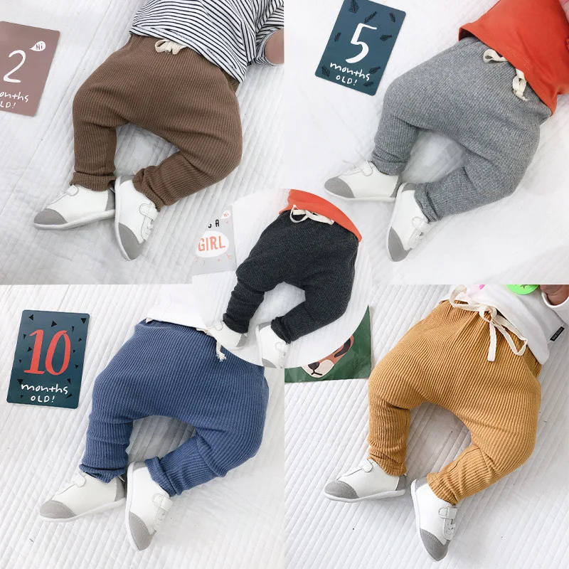 OEM Knit Cotton Solid Color Unisex Boys and Girls Cool Kids Trousers for Fall Winter - Image 4