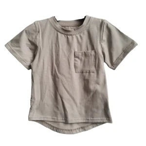 Summer Fashion Kids Girls Solid T-shirts Tees Short Sleeve Cotton Boys Tops Casual Children Shirts Clothes for 0-6T