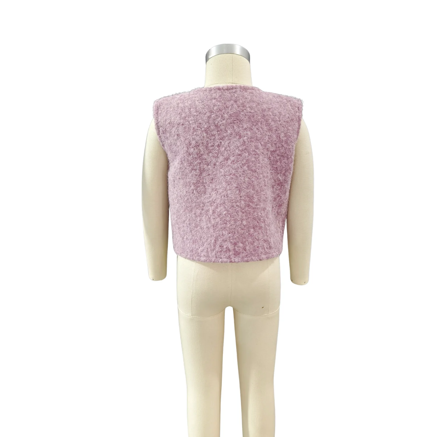 Children's Winter Vest Casual Jacket Girl Cashmere Fabric and Woven Lining Fabric Jacket Quilted Warm Coat Girl's Top Baby Vest - Image 5