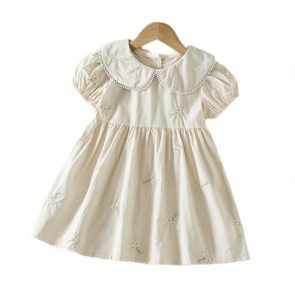 Customized Cotton Dress for Kids Fashionable & Trendy Short Sweet Cute Light Energetic Youthful Style for Girls - Image 2
