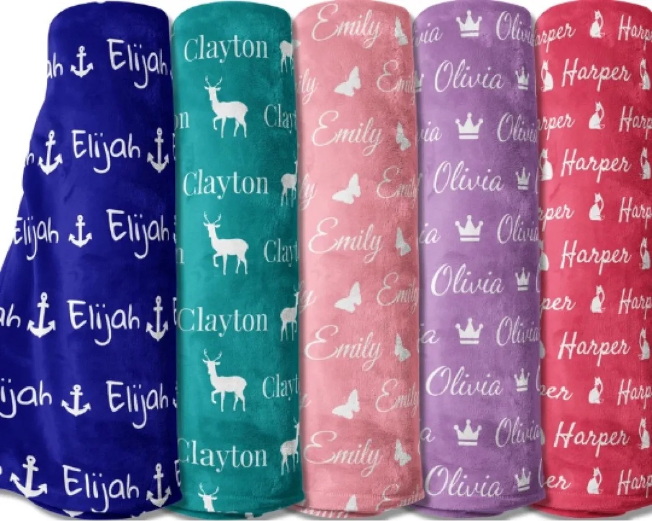 Personalized Blanket Flannel Soft for Baby and Kids Mommy and Me Custom Printed Name Cozy Blanket - Image 4