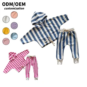 Individualistic and Bright-Colored New Kids' Long-Style Warm Comfortable Lightweight Towel Fabric Set Baby Clothing