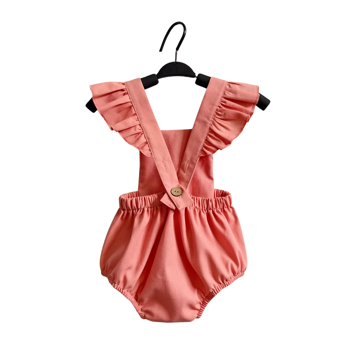 Customized Cotton Linen Kids' Short-Style Rompers Unique Bright Designs Trendy Lively Style for Babies - Image 3