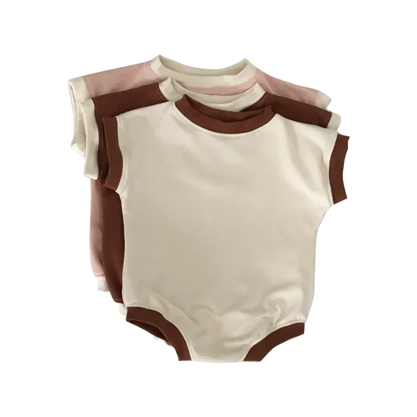 Custom Terry Cotton Match Color Short Sleeve Unisex Toddler Baby Tshirts for Summer - Image 4