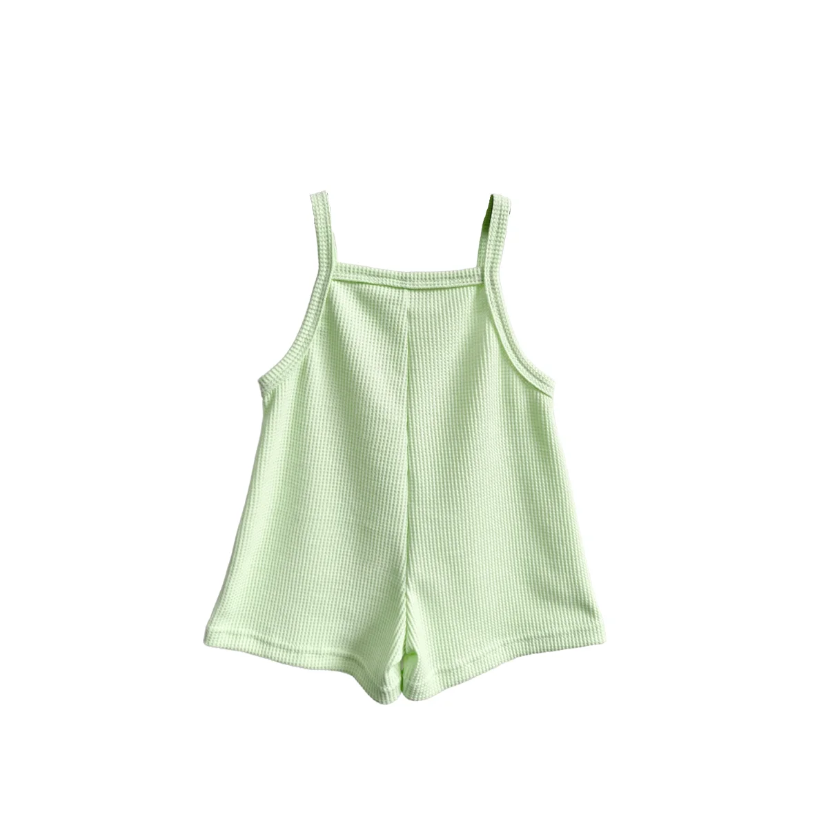 Hot Sale Fresh & Trendy Brightly Colored Waffle Jumpsuits Sporty Casual Baby Rompers Fashionable for Kids - Image 6