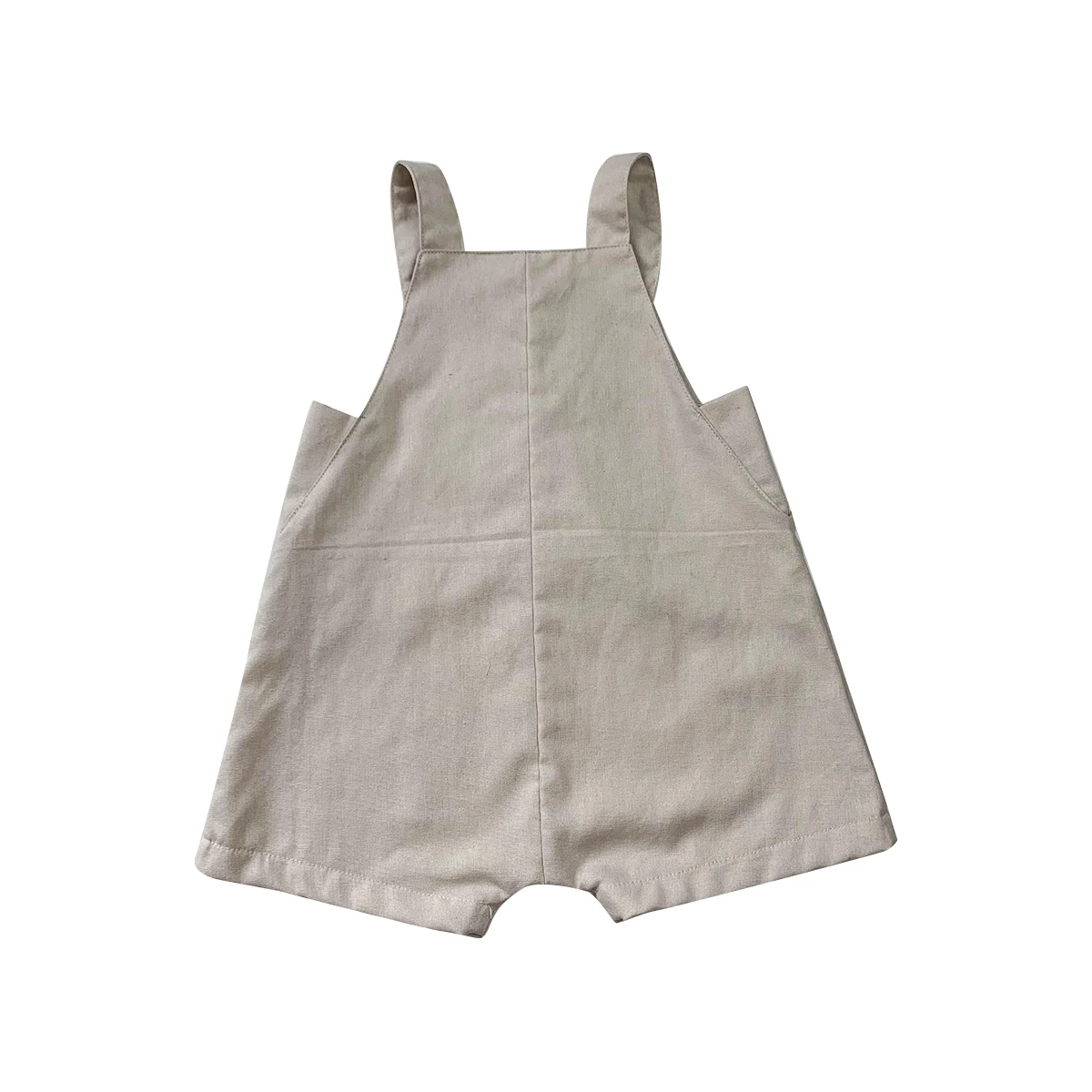 Great Quality Linen 100% Cotton Suspender Overall Custom Color Baby Rompers for Summer - Image 2