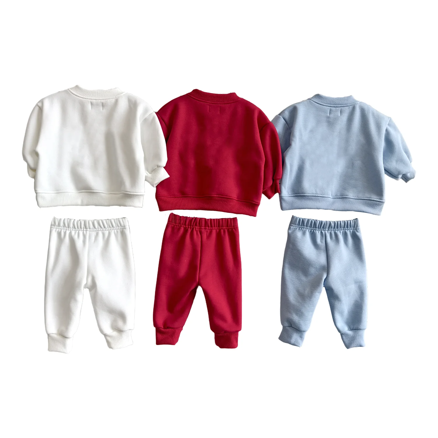 Comfortable Kids Set Children's Painted Wool Hoodie Pullover Set Spring Long Sleeve T-Shirt Pants Baby Clothing Set for 0-8T - Image 5