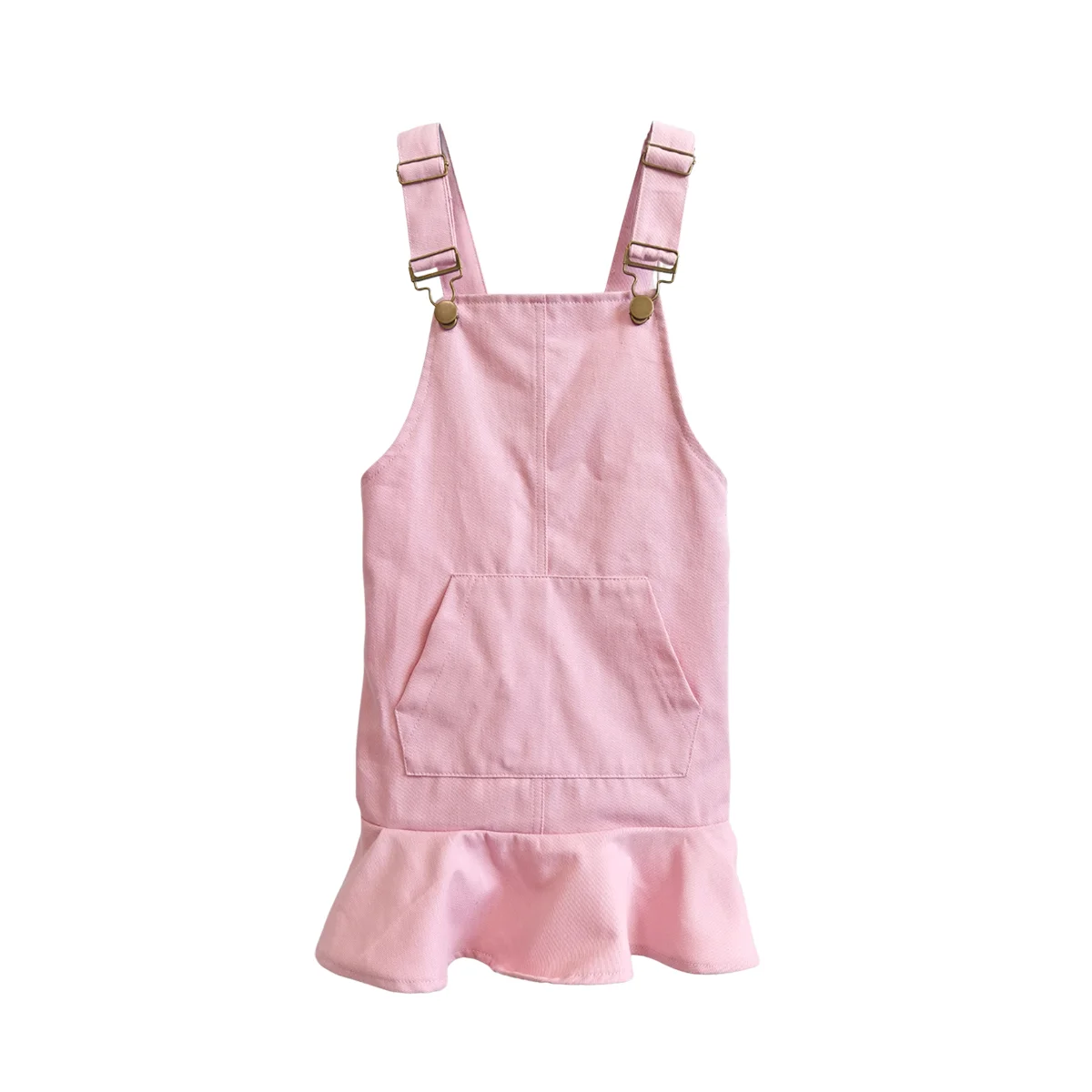 OEM Baby Clothing Girls Kids Girls Twill Overall Dress Strap Suspender Skirt Bib Adjustable Strap Jumper Summer Romper - Image 2