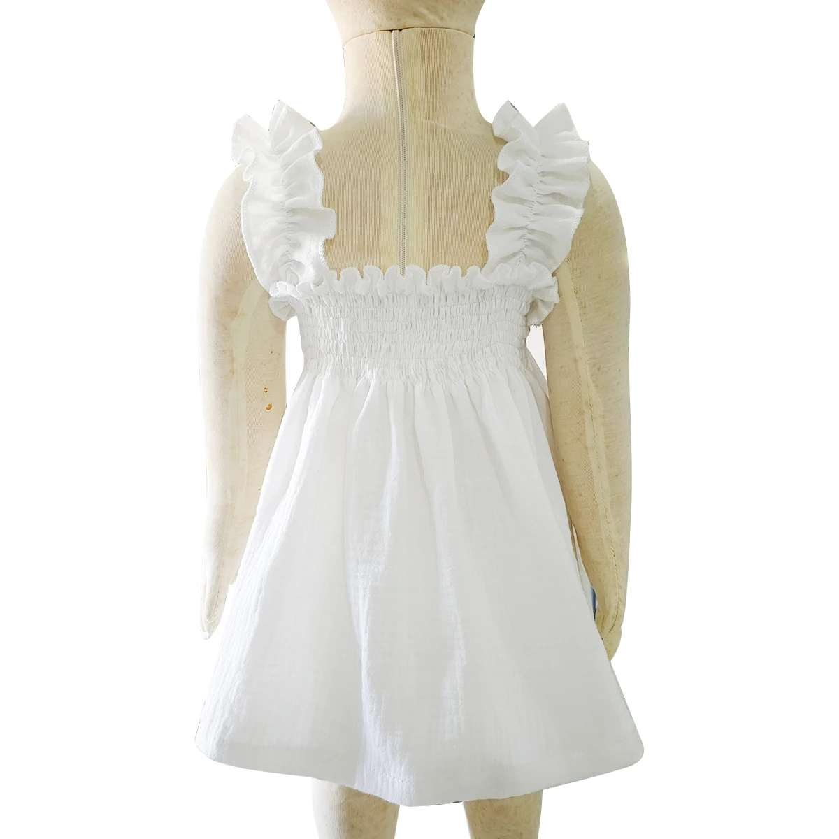 Factory Price Muslin/crepe Custom Color Strapless Girl Summer Dresses for Children - Image 5