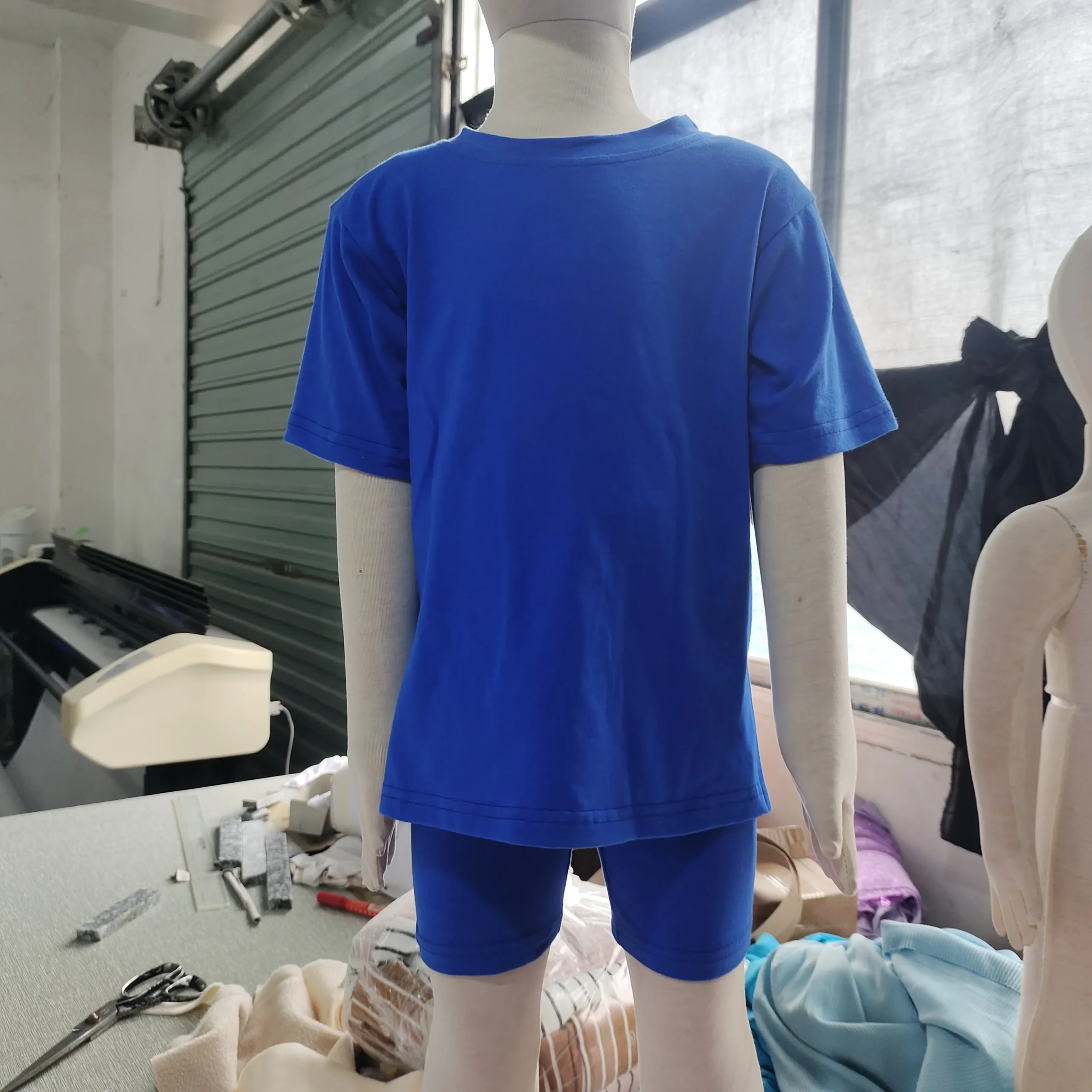 Custom Baby Clothes Sets Solid Color Short French Terry 2 Pcs Biker Play Outfit Bright Summer Sets - Image 6