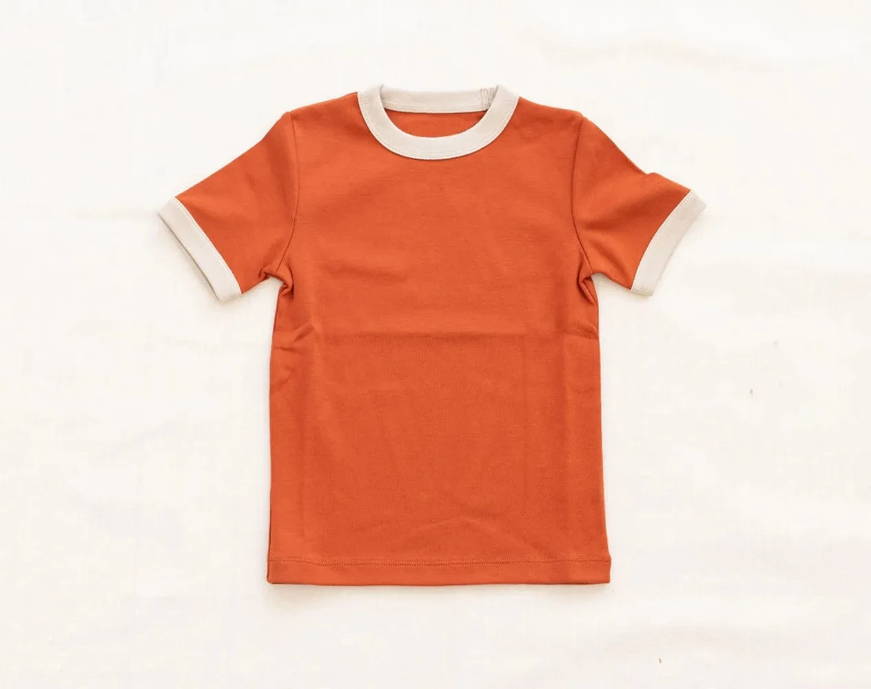 Custom Summer Short Sleeve Color Block Knit Cotton Newborn Baby Tee Shirts - Image 5
