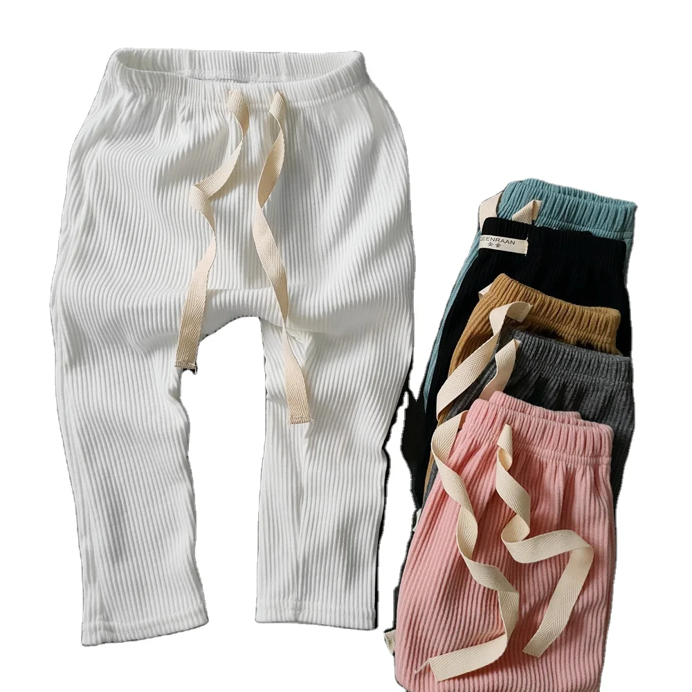 OEM Knit Cotton Solid Color Unisex Boys and Girls Cool Kids Trousers for Fall Winter - Image 5