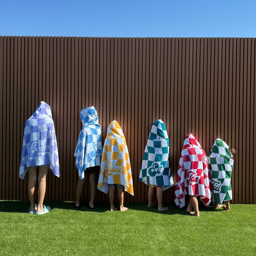 Quick-drying Custom Printing Summer Seamless Pattern Children's Swimming Hooded Cute Beach Towel - Image 2