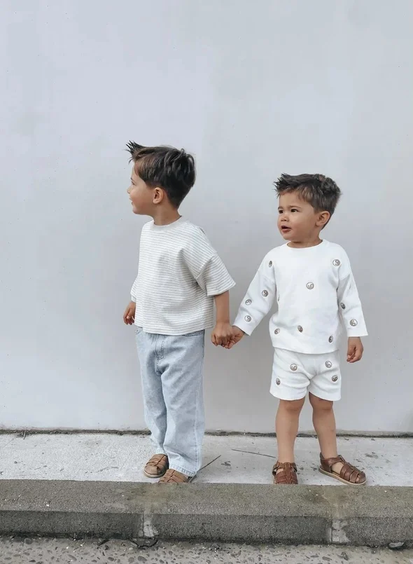 Custom Baby Toddler Soft Knit Pullover Sweatshirt and Bloomer Yin Yang Embroidery Set - Image 5