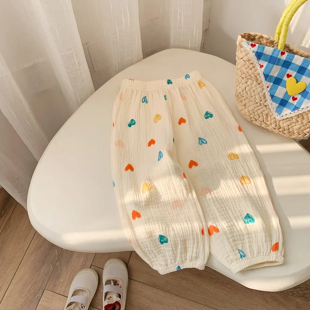 New Style Crepe Cotton Custom Pattern Long Trousers Mosquito-proof Baby Pants for Summer - Image 3