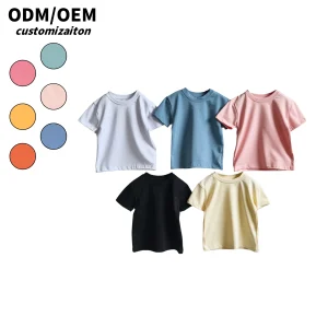 New Baby Short Sleeve T-shirt Summer Infant Toddle Baby Clothing Solid Color Soft Sports T-shirt