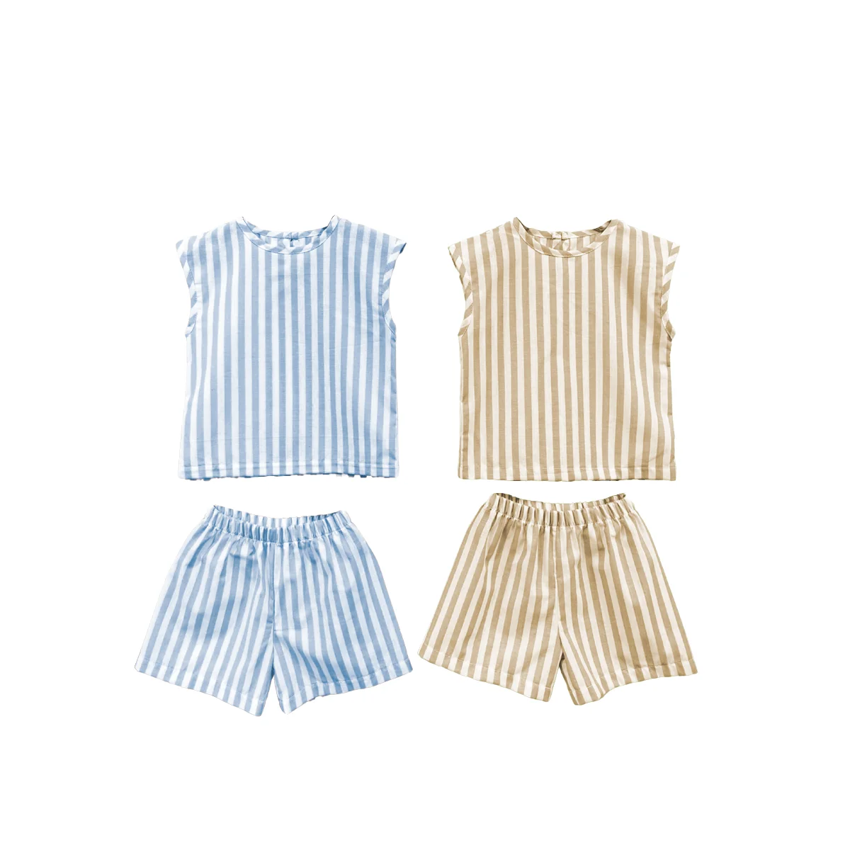 New Baby Kids Clothes Unisex Baby Stripe Pullover 2 Pieces Spring Summer Daily Casual Suit - Image 5