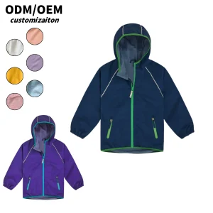 New All-Polyester Long-Style Coat for Kids Windproof and Warm with Lively Unique Design Bright Colors for Outwear