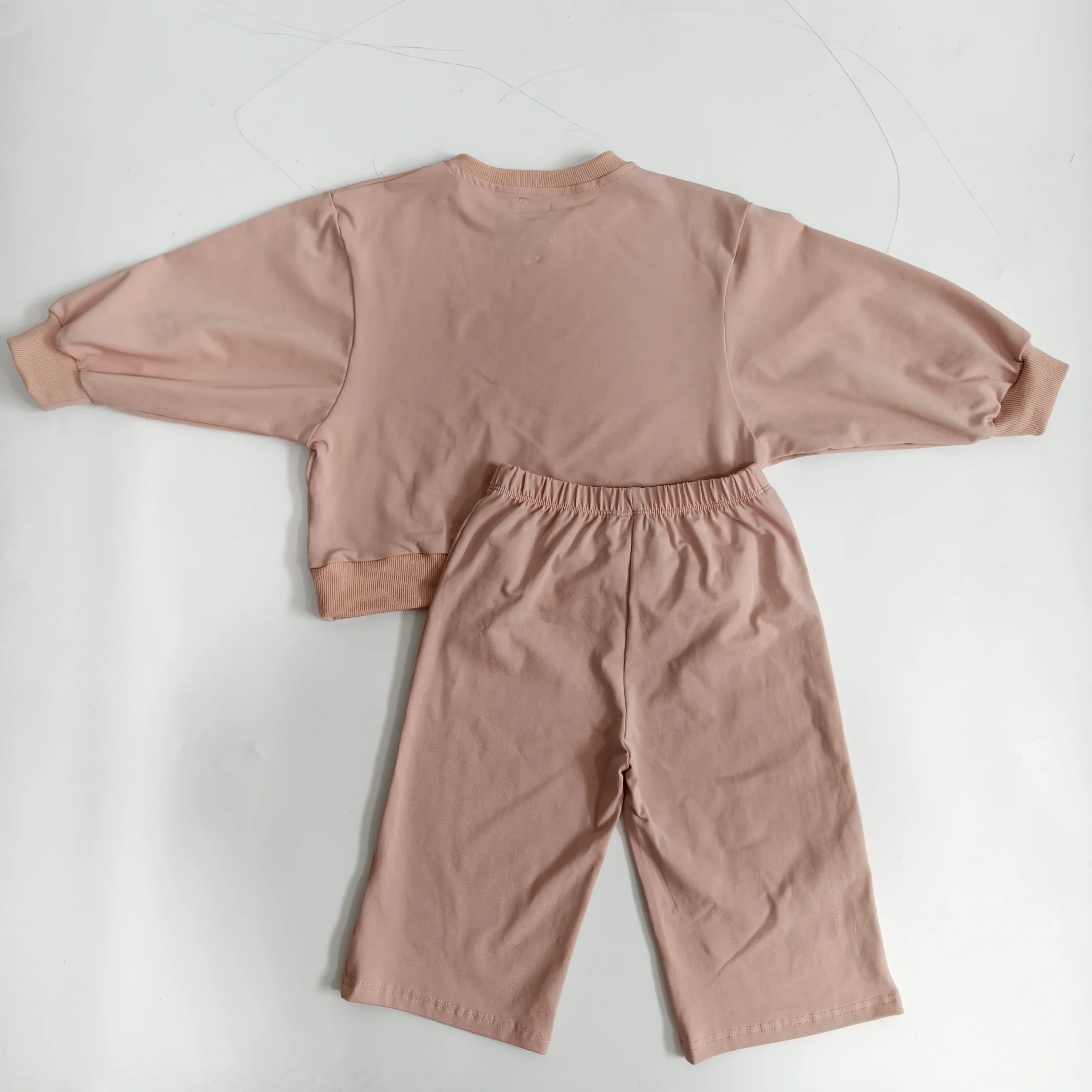 Comfortable Spring Fall Oversize Unisex Baby Toddler Set Wide Leg Outdoor Casual Play Set - Image 6