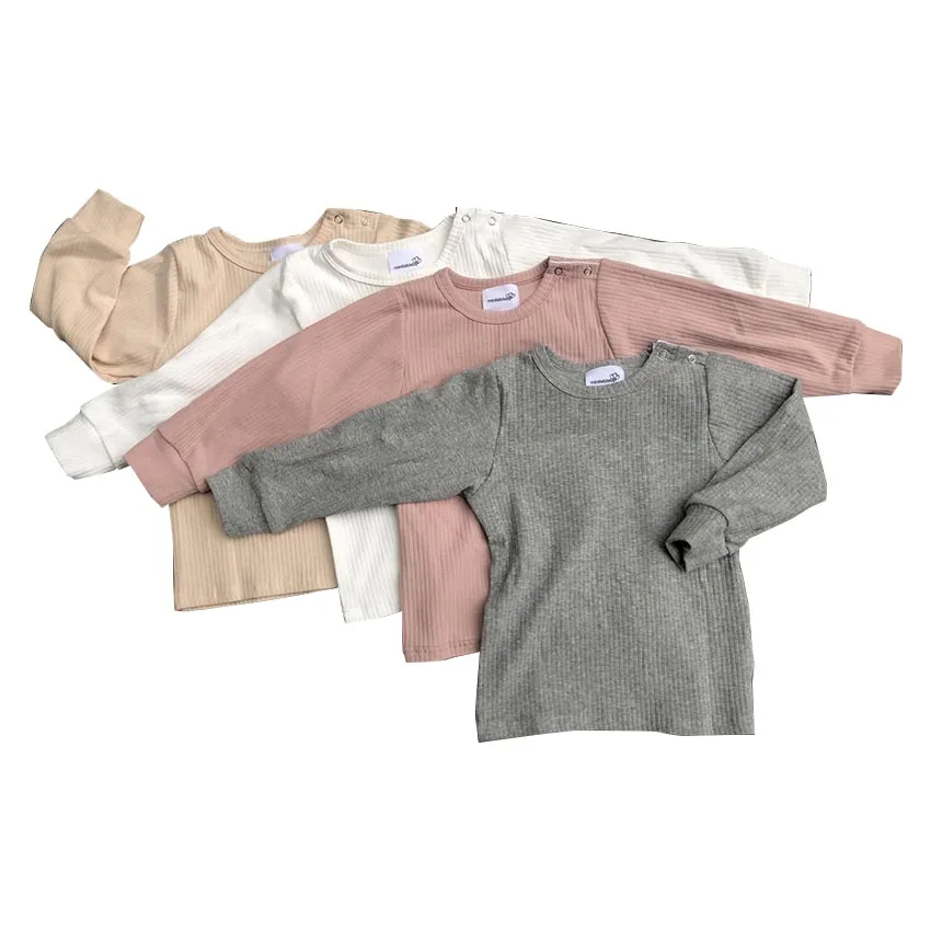 Custom High Quality Toddler Infant Baby Boys Girls Ribbed Cotton tank Top Solid Color Sleeveless Casual Shirt - Image 6