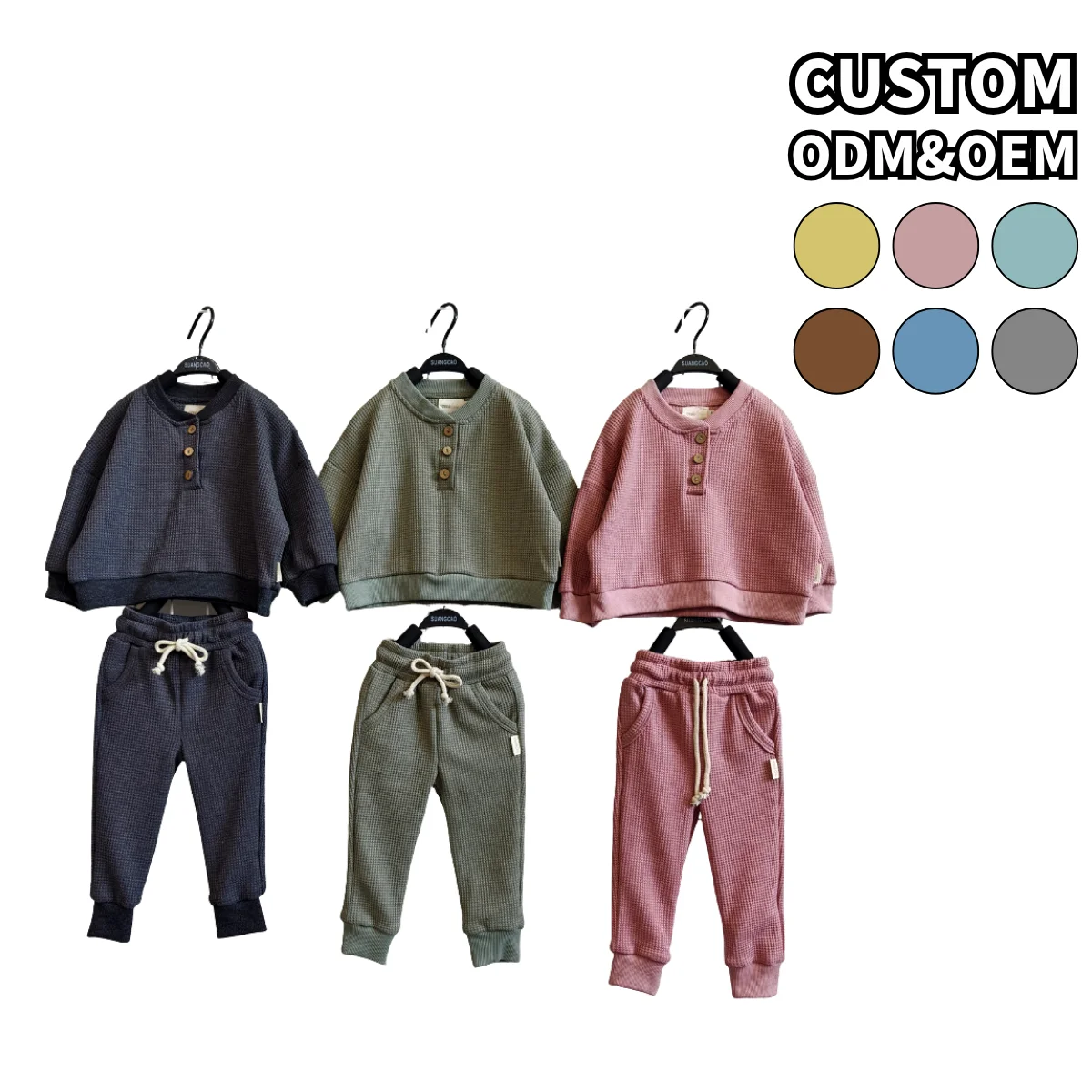 Custom Kids Clothes Set Toddler Baby Clothes Long Sleeve Sweatshirt Pants Set Fall Winter Outfits - Image 2