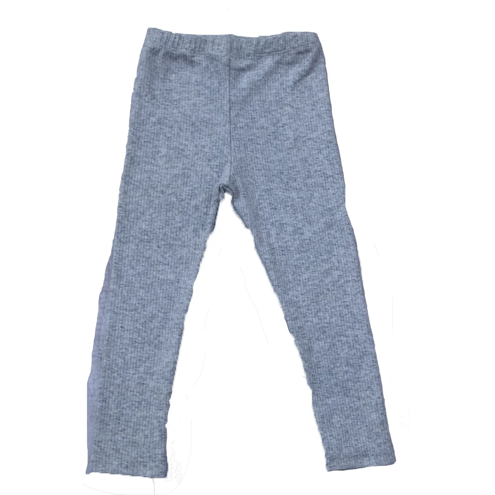 Wholesale Baby Boys Girls Solid Leggings Toddler Ribbed Kids Stretchy High Waist Trousers - Image 6