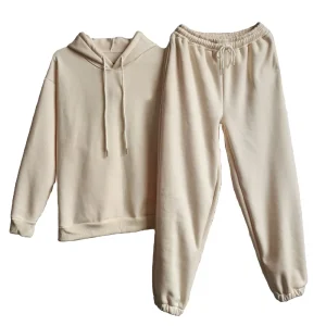 Mommy and Me Matching Sets Hoodie and Pants Set Winter Adult Tracksuit Warm Fleece Sweatsuit